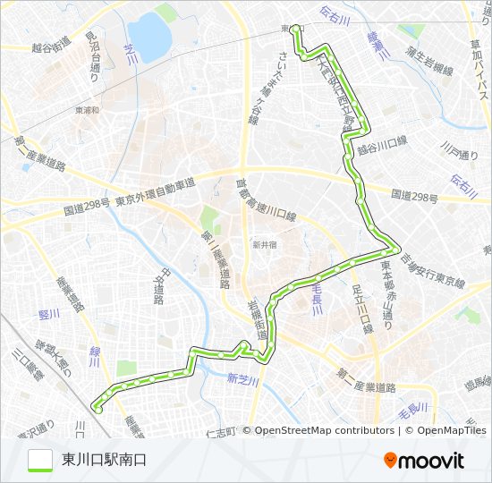 西川04 バスの路線図