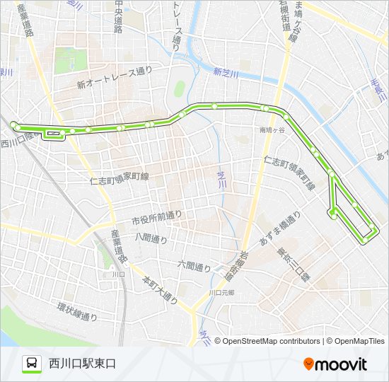 西川05 バスの路線図