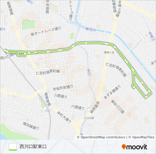 西川05 bus Line Map