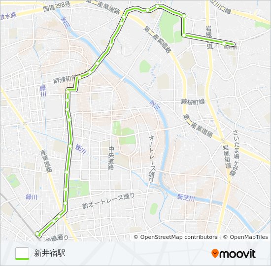 西川06 バスの路線図