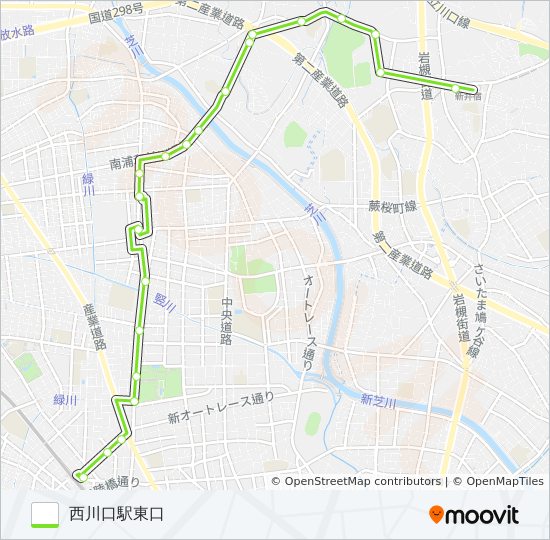 西川06 bus Line Map