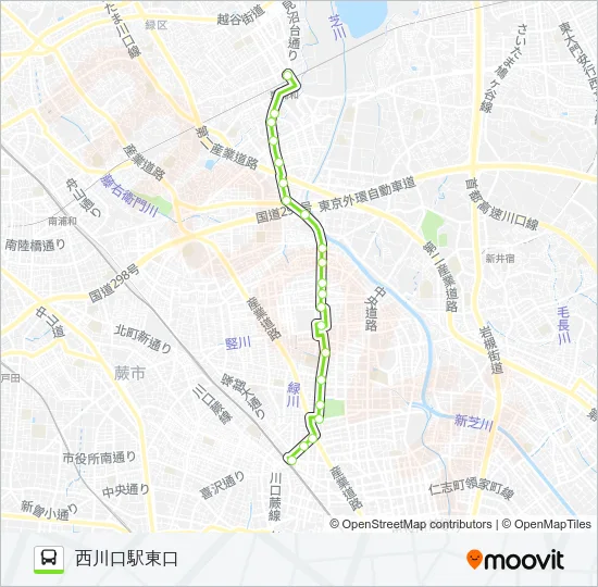 西川07 Bus Line Map