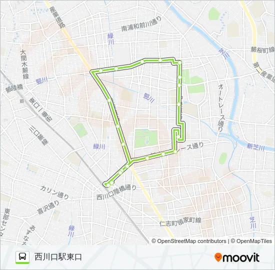 西川08 バスの路線図