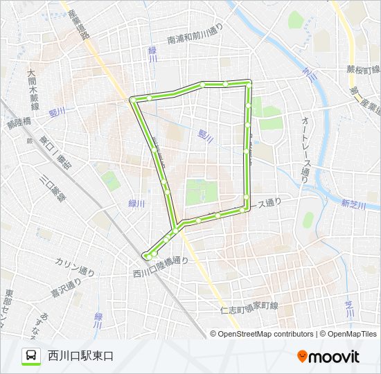 西川08 Bus Line Map