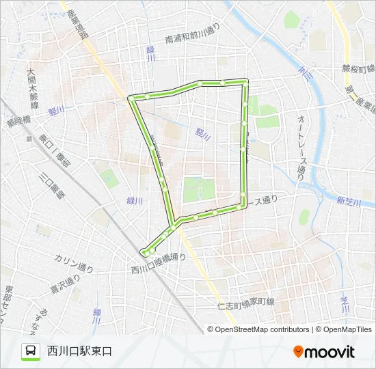 西川08 Bus Line Map