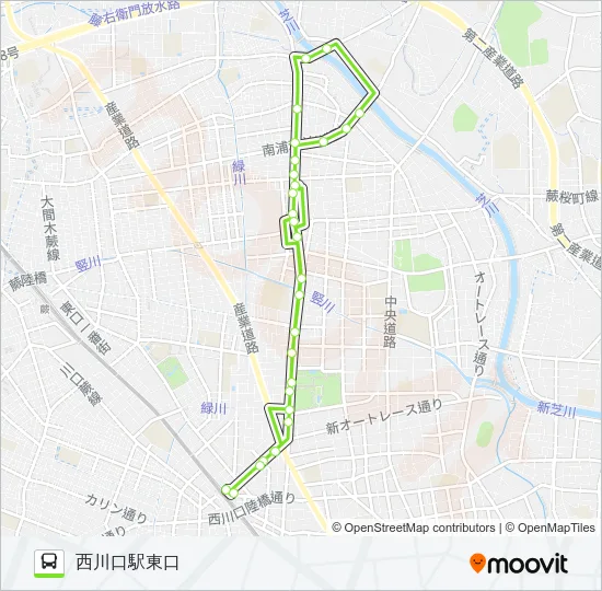 西川11 Bus Line Map