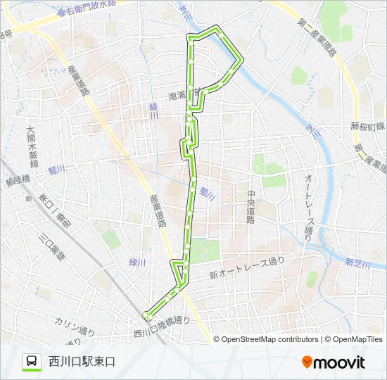 西川11 Bus Line Map