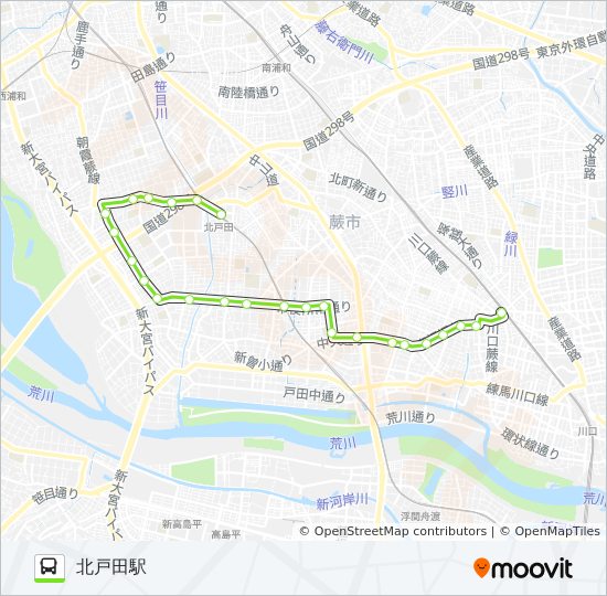西川62 バスの路線図