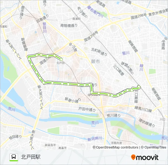 西川62 バスの路線図