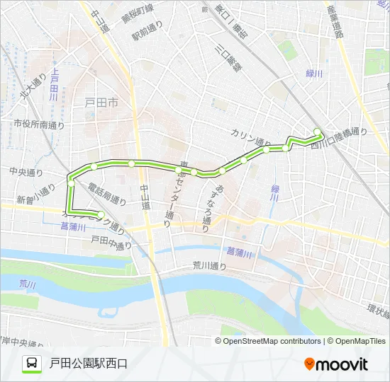 西川63 バスの路線図
