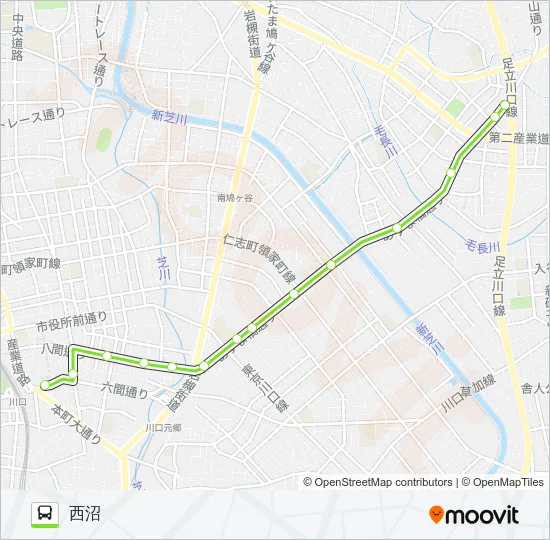 川13-2 バスの路線図