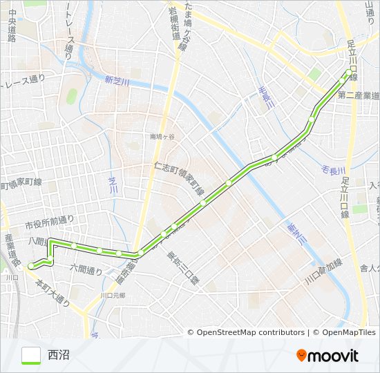 川13-2 bus Line Map