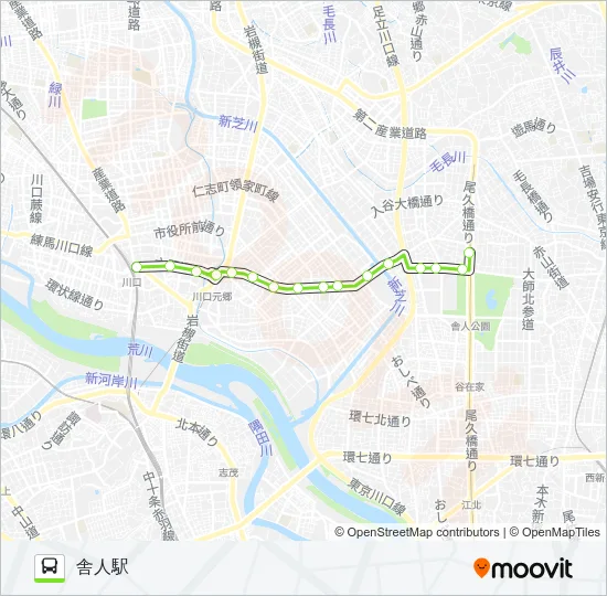 川14-2 バスの路線図