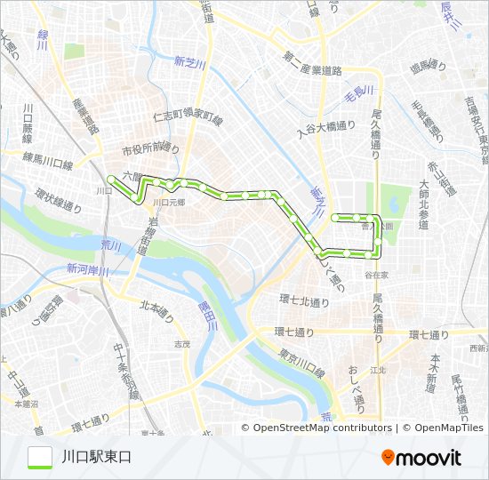 川15-2 バスの路線図