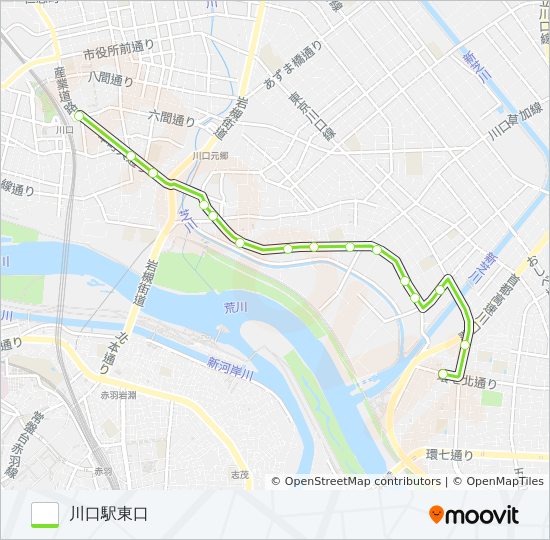 川21-3 バスの路線図