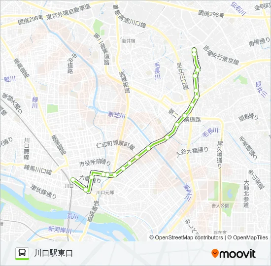 川22-2 バスの路線図