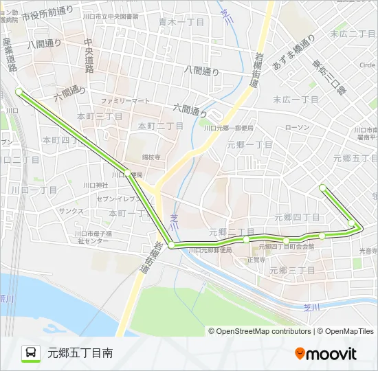 川24-1 Bus Line Map