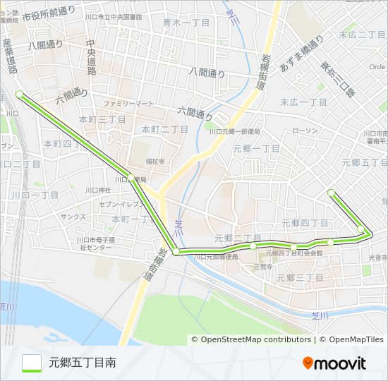 川24-1 バスの路線図