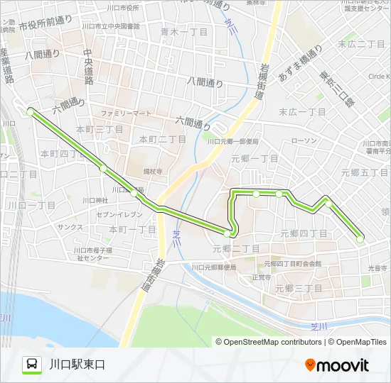 川24-2 バスの路線図