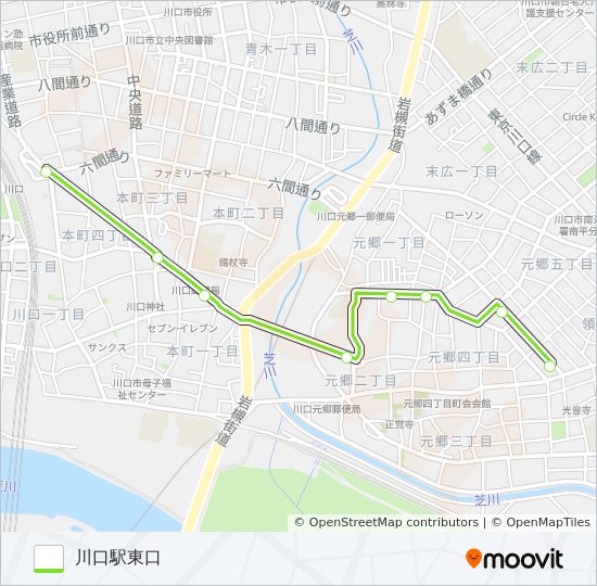 川24-2 バスの路線図