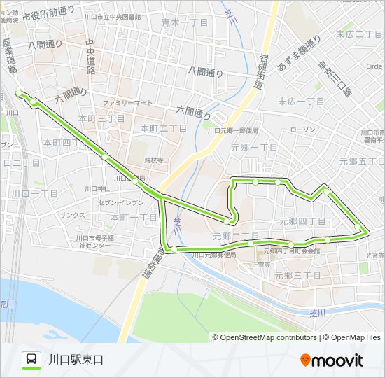 川24-3 バスの路線図