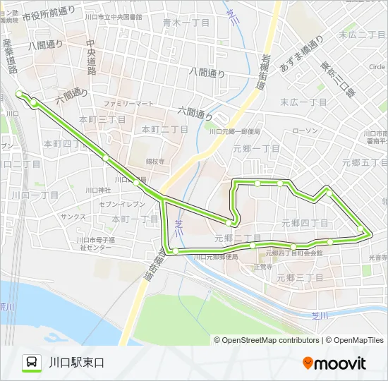 川24-3 バスの路線図