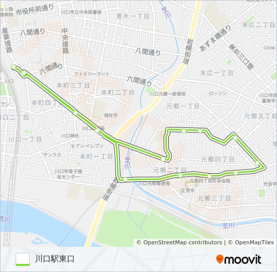 川24-3 バスの路線図