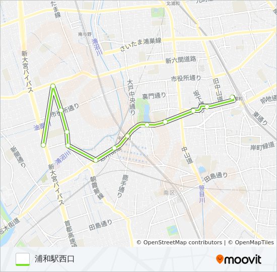 浦11-2 バスの路線図