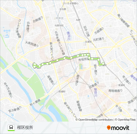 浦12-2 Bus Line Map