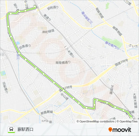 浦19-2 Bus Line Map