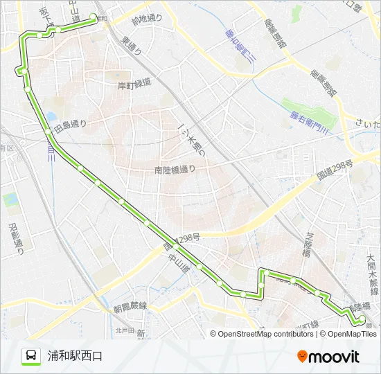 浦19-2 Bus Line Map