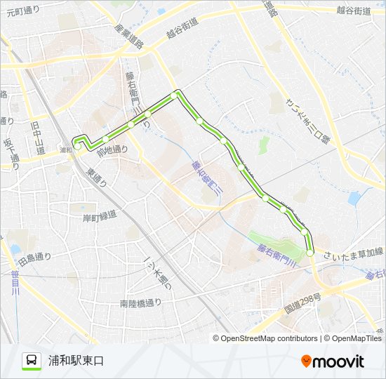 浦50-2 Bus Line Map