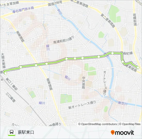 蕨03-2 バスの路線図
