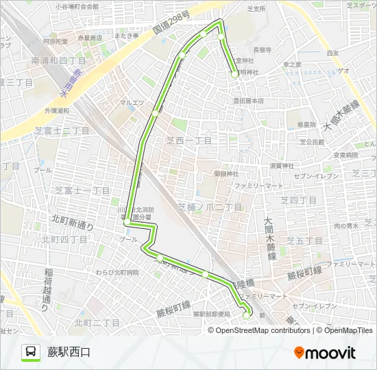 蕨05-3 バスの路線図