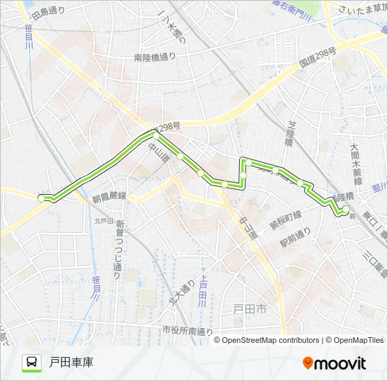 蕨50-2 Bus Line Map