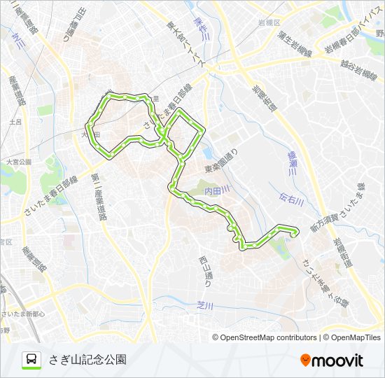 見沼区01 バスの路線図