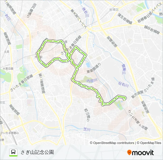 見沼区01 Bus Line Map