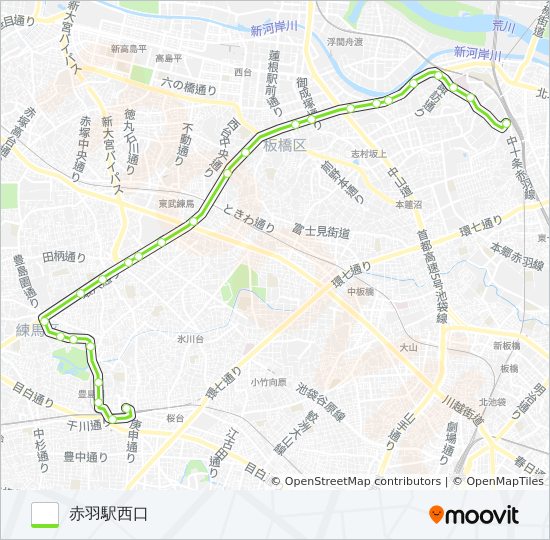 赤01-2 bus Line Map