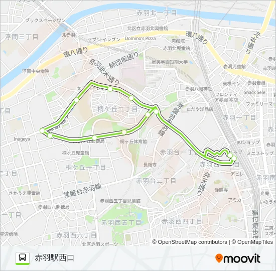 赤54-2 Bus Line Map