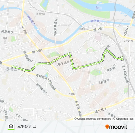 赤56‐3 バスの路線図