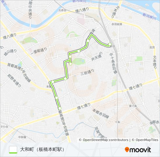 赤57-2 bus Line Map