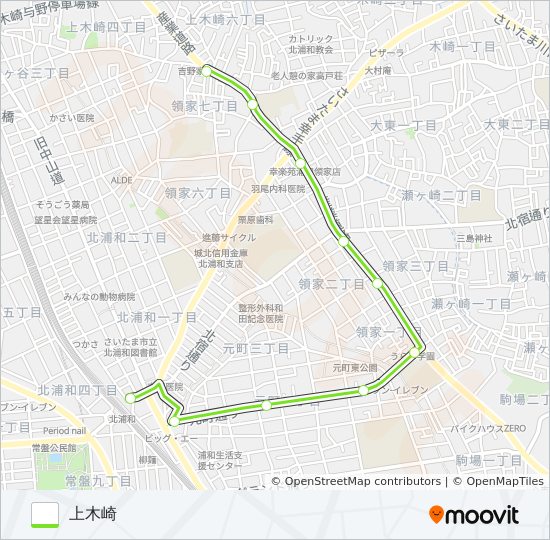 北浦50-2 bus Line Map