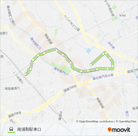 南浦55-2 バスの路線図