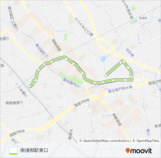 南浦55-2 バスの路線図