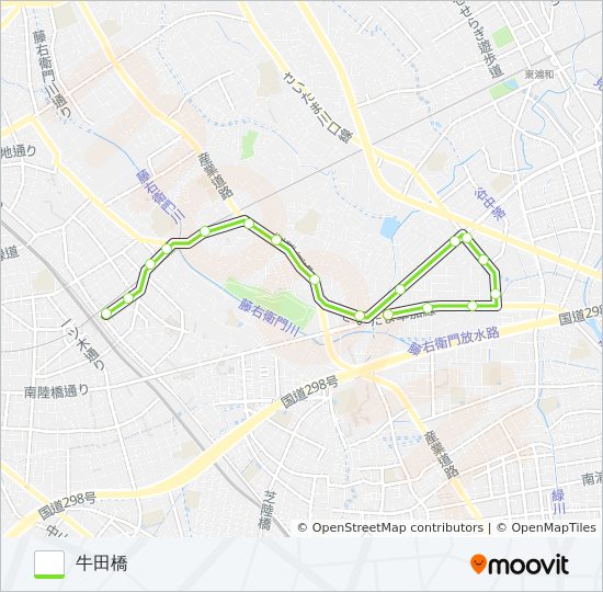 南浦55-3 バスの路線図