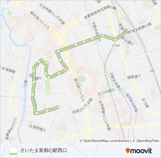 新都01-3 バスの路線図