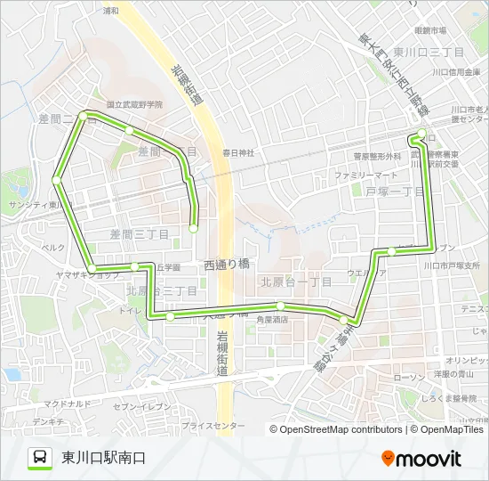 東川05-2 バスの路線図