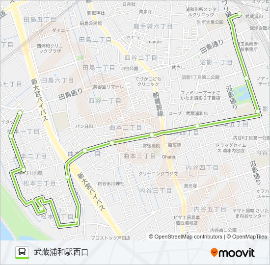 武浦02 3ルート スケジュール 停車地 地図 武蔵浦和駅西口