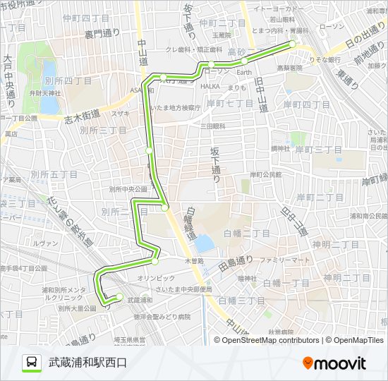 武浦10-2 bus Line Map