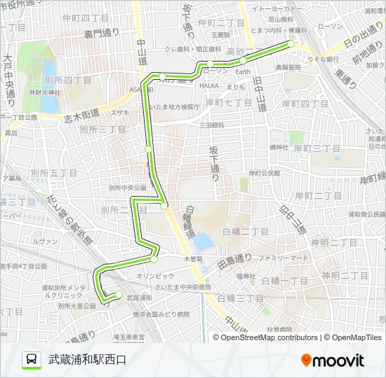 武浦10-2 Bus Line Map